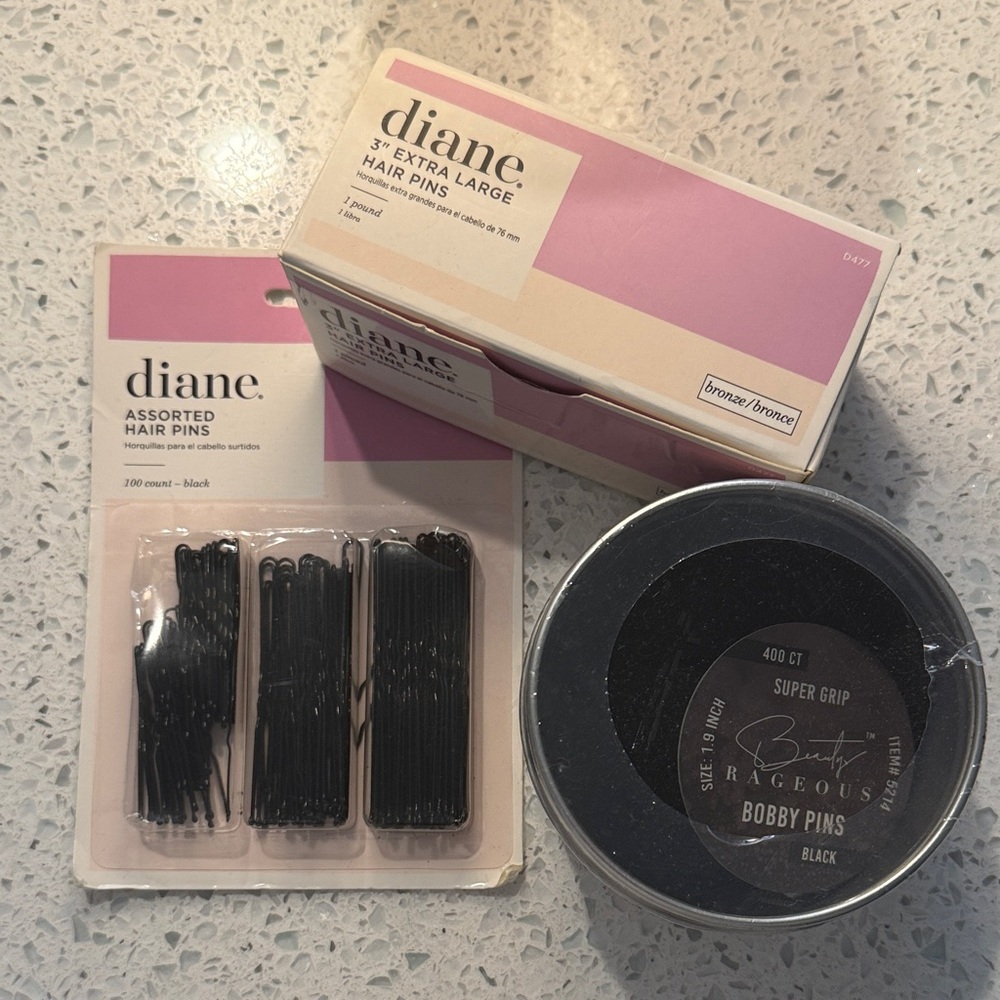 Diane Black Hair Pins Set
